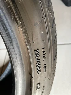 2x235 40 18 Goodyear normal tires with 99% treads available for sale