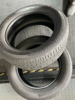 2x 255/50/19 Continental run flat tires with 90% treads available for sale