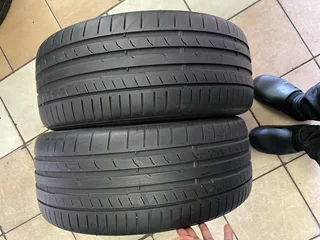 2x 225/40/18 Continental normal tyres with great treads available for sale