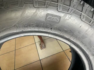 1x 265/60/18 general grabber tyre with 98% treads available for sale