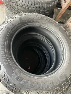 A clean set of 255/65/18 Goodyear wrangler tyres with 95% treads available for sale