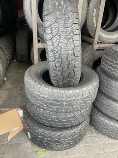 A clean set of 265/70/17 Hankook dynapro ATM tyres with great treads available for sale