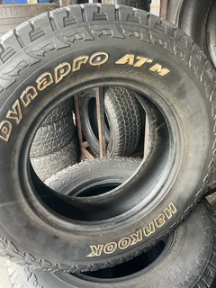 A clean set of 265/70/17 Hankook dynapro ATM tyres with great treads available for sale
