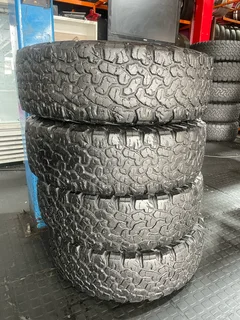 A good set of 215/75/15 bf Goodrich ko2 tyres with good treads available