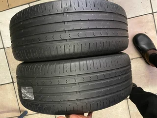2x 205:55/16 Continental normal tyres with good treads available for sale