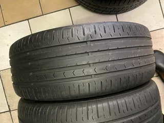 2x 205:55/16 Continental normal tyres with good treads available for sale