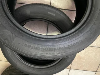 2x 205:55/16 Continental normal tyres with good treads available for sale