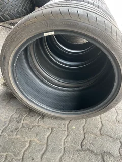 A clean set of 255/35/19 Goodyear normal tires with good treads available for sale