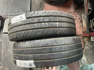 2x 205 65 16 Commercial tyres with good treads available for sale