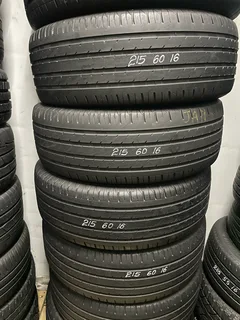 A good set of 215/60/16 tyres with good treads available for sale