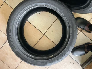 A good set of 245/45/19 Continental tyres with good treads available for sale