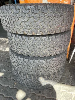 A clean set of 215/75/15 Bf Goodrich tyres with great treads available for sale