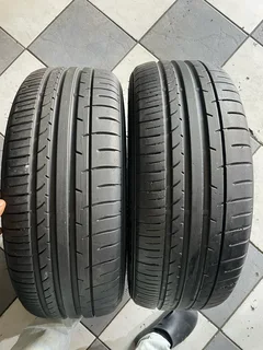 2x 225/45/18 Dunlop run flat tyres with good treads available for sale