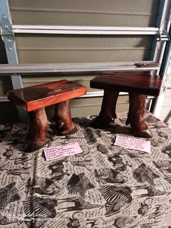 2 Small sleeper wood tables