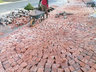 Rock clay half brick pavers supplying and installation in all areas around Capetown