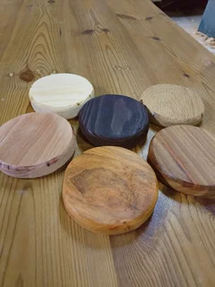 Handmade timber coasters