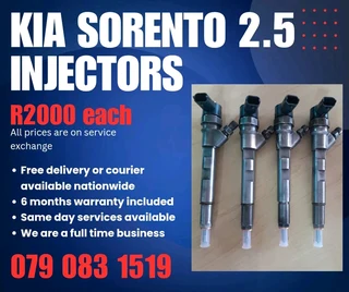 Kia Sorento 2.5 Injectors For Sale With Warranty
