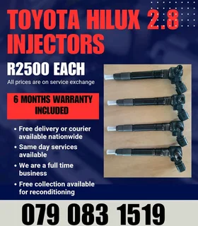 Toyota Hilux 2.8 Injectors For Sale With Warranty