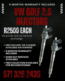 Vw Golf 2.0 Injectors For Sale With Warranty