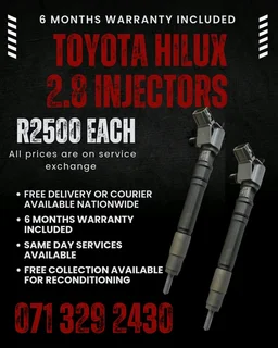 Toyota Hilux 2.8 Injectors For Sale With Warranty Included