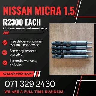 Nissan Micra 1.5 Injectors For Sale With Warranty