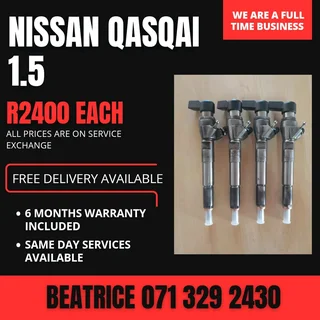 Nissan Qasqai 1.5 Injectors For Sale With Warranty