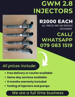 Gwm 2.5 Injectors For Sale With Warranty