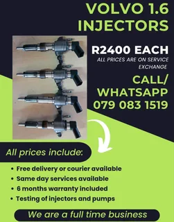 Volvo 1.6 Injectors For Sale With Warranty