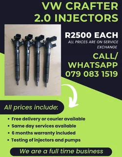 Vw Crafter 2.0 Injectors For Sale With