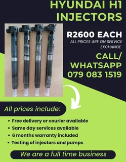 Hyundai H1 Injectors For Sale With Warranty