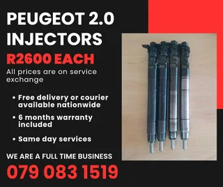 Peugeot 2.0 Injectors For Sale With Warranty