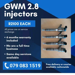 GWM 2.8 INJECTORS FOR SALE WITH WARRANTY INCLUDED