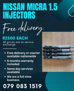 Nissan Micra 1.5 Injectors For Sale With Warranty Included