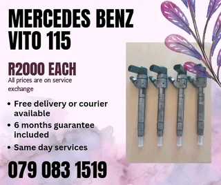 Mercedes Benz Vito 115 Injectors For Sale With Warranty Included
