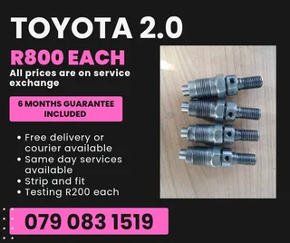 Toyota 2.0 Injectors For Sale With Warranty Included