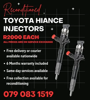 Toyota Hiance Injectors For Sale With Warranty Included