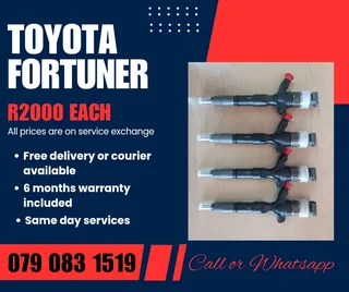 Toyota Fortuner Injectors For Sale With Warranty Included