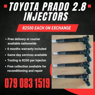 Toyota Prado 2.8 Injectors For Sale With Warranty Included