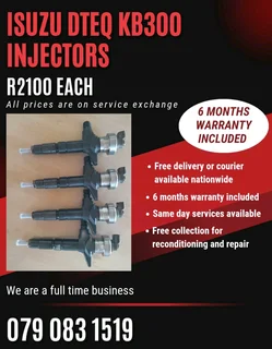 Isuzu Dteq Kb300 Injectors For Sale With Warranty