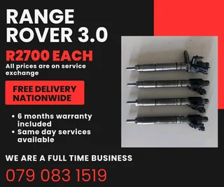Range Rover 3.0 Injectors For Sale With Warranty Included