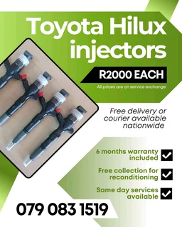 Toyota Hilux Injectors For Sale With Warranty Included