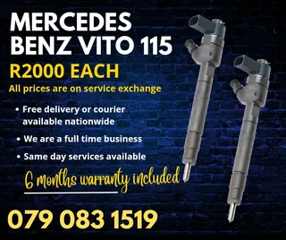 Mercedes Benz Vito 115 Injectors For Sale With Warranty Included