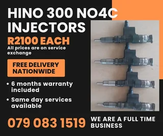 Hino 300 Truck Injectors For Sale With Warranty Included