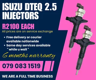 Isuzu Dteq 2.5 Injectors For Sale With Warranty