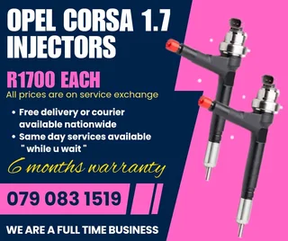 Opel Corsa 1.7 Injectors For Sale With Warranty Included