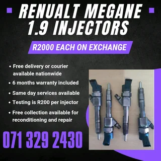 Renault Megane 1.9 Injectors For Sale With Warranty