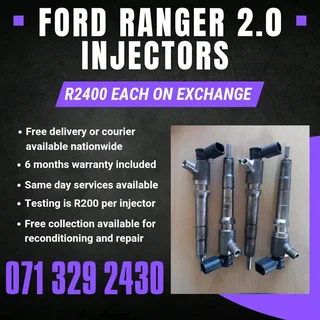 Ford Ranger 2.0 Injectors For Sale With Warranty Included