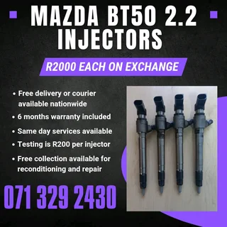 Mazda Bt50 2.2 Injectors For Sale With Warranty Included