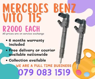 Mercedes Benz Vito 115 Injectors For Sale With Warranty Included