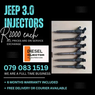 JEEP 3.0 INJECTORS FOR SALE WITH WARRANTY INCLUDED